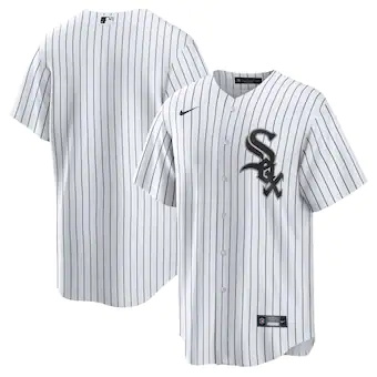 mens nike white chicago white sox home blank replica jersey